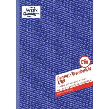 Apskaitos knyga/lapas AVERY 1769 A4 40 lapų