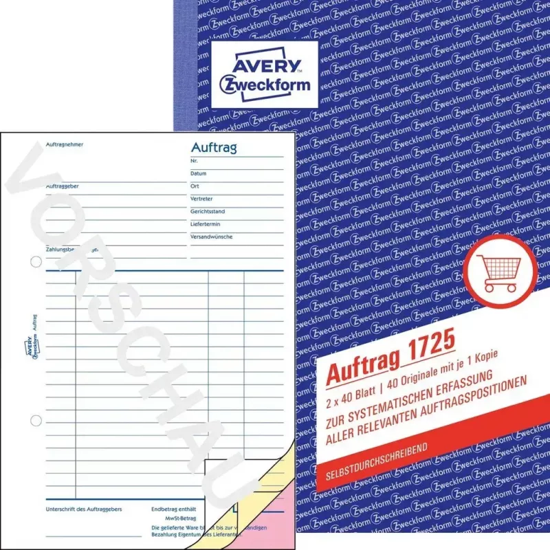 Apskaitos knygelė AVERY 1721-5 A5 40 lapų
