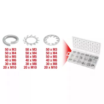 Tarpinės poveržlės rinkinys KS Tools 970.0240