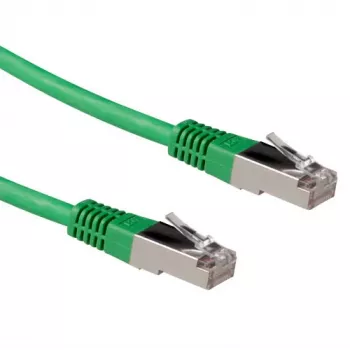 ACT Green 1,5 m LSZH S/FTP CAT6A jungiamasis kabelis su RJ45 kištukais