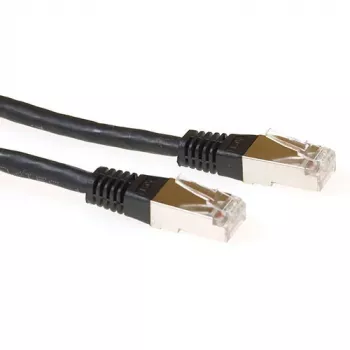 ACT Black 1 m LSZH SFTP CAT6A laidinis kabelis su RJ45 jungtimis
