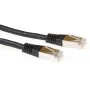 ACT Black 1 m LSZH SFTP CAT6A laidinis kabelis su RJ45 jungtimis