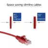 ACT Red 0,5 m LSZH U/UTP CAT6 plonas jungiamasis kabelis su apsauga nuo užkabinimo ir RJ45 jungtimis