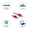 ACT Red 0,5 m LSZH U/UTP CAT6 plonas jungiamasis kabelis su apsauga nuo užkabinimo ir RJ45 jungtimis
