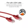 ACT Red 0,5 m LSZH U/UTP CAT6 plonas jungiamasis kabelis su apsauga nuo užkabinimo ir RJ45 jungtimis