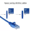 ACT Blue 2 m LSZH U/UTP CAT6 plonas duomenų centro pataisos laidas, be užkabinimo, su RJ45 jungtimis