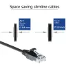 ACT Black 2m LSZH U/UTP CAT6 plonas jungiamasis kabelis su apsaugotais RJ45 kištukais