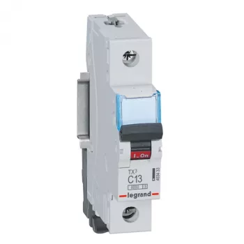 Legrand TX3 automatinis jungiklis C charakteristika 1 polius 13A 6kA 1 modulis