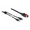 PoweredUSB kabelis DeLOCK 85942 3 m USB Type-A Mini-DIN 3 kontaktų