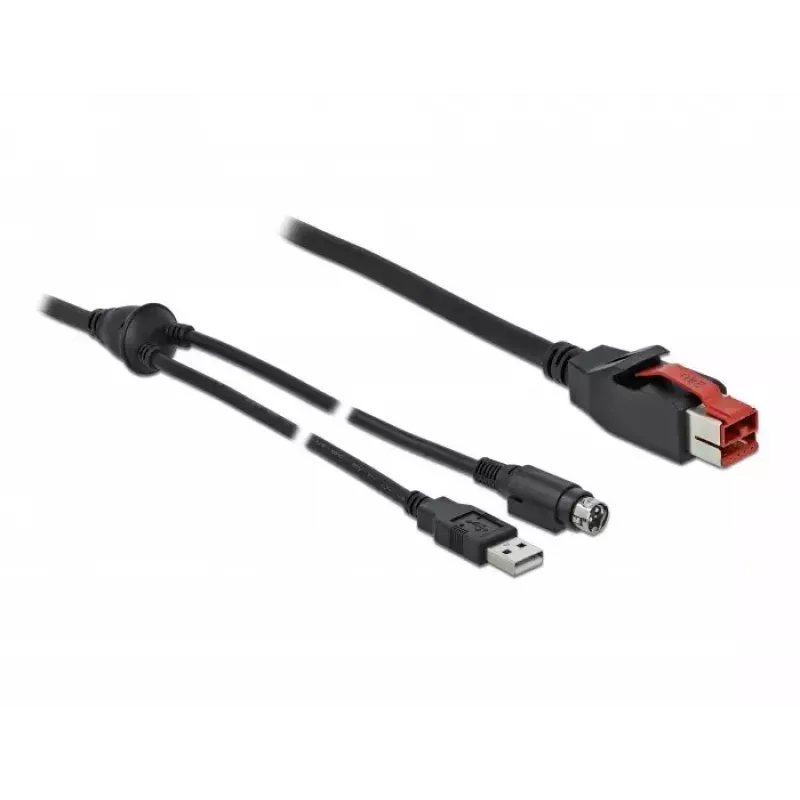 PoweredUSB kabelis DeLOCK 85942 3 m USB Type-A Mini-DIN 3 kontaktų