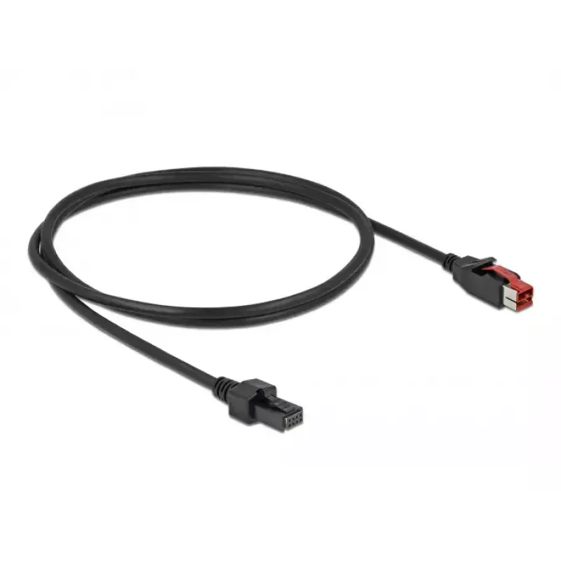 Maitinamas USB laidas DeLOCK 85950 24 V į 2 x 4 kontaktų mini DIN 1 m