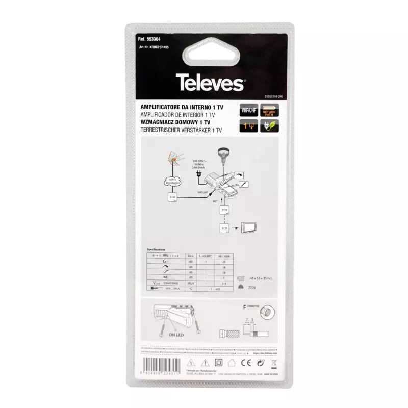 TV signalo stiprintuvas Televes 553304