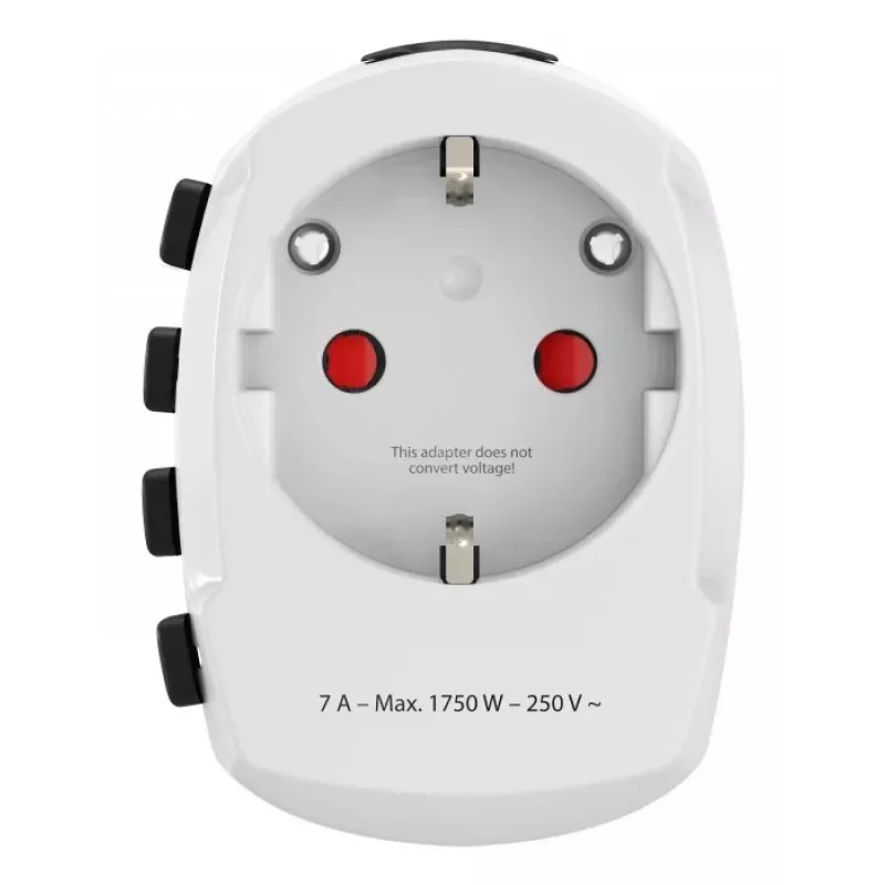 Hama World Travel Pro universalus kelioninis adapteris Type F baltas