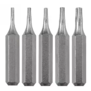 Atsuktuvų antgalių rinkinys KWB 128240 – 5 vnt. Torx antgaliai T3 T4 T5 T6 T8, 28 mm