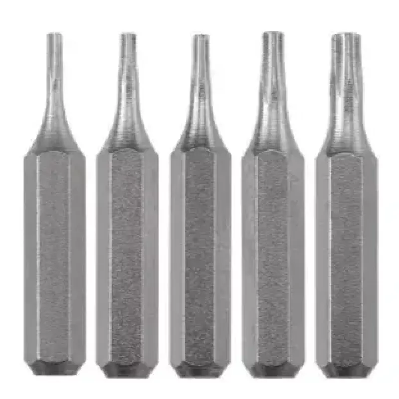 Atsuktuvų antgalių rinkinys KWB 128240 – 5 vnt. Torx antgaliai T3 T4 T5 T6 T8, 28 mm