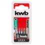 Atsuktuvų antgalių rinkinys KWB 128240 – 5 vnt. Torx antgaliai T3 T4 T5 T6 T8, 28 mm