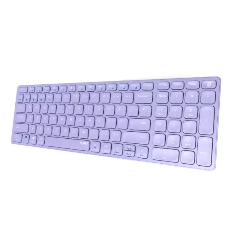 Belaidis klaviatūros rinkinys Rapoo E9700M QWERTZ vokiškas alyvinis RF Bluetooth