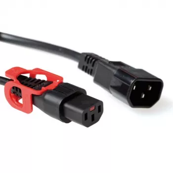 ACT Powercord C13 IEC Lock+ - C14 juodas 3 m, PC1527