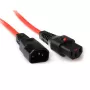 ACT maitinimo laidas su užraktu C13 IEC Lock C14 raudonas 3 m PC1387 230 V 10 A