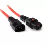 ACT Powercord C13 IEC Lock C14 raudonas 1,5 m 10 A 230 V