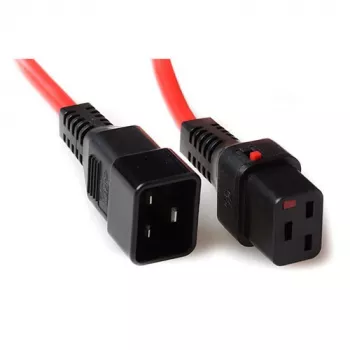 ACT Powercord C19 IEC Lock C20 raudonas 2 m 16 A 230 V