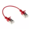 ACT Red 0,15 m LSZH U/FTP CAT6A plonas lizdinis pataisinis laidas su apsauga nuo užkabinimo ir RJ45 jungtimis