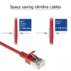 ACT Red 0,15 m LSZH U/FTP CAT6A plonas lizdinis pataisinis laidas su apsauga nuo užkabinimo ir RJ45 jungtimis