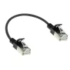 ACT Black 0,15 m LSZH U/FTP CAT6A plonas kabelis (juodas) su RJ45 kištukais, be užkabliukų