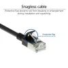 ACT Black 0,15 m LSZH U/FTP CAT6A plonas kabelis (juodas) su RJ45 kištukais, be užkabliukų