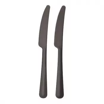 Vienkartinis peilis Papstar 96527 juodas polipropilenas 197 mm 200 vnt.