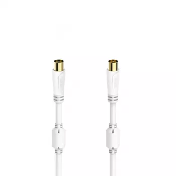 Hama 00205248 bendraašis kabelis 5 m Coax Baltas