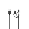 Hama 00200617 USB 2.0 laidas 0,75 m USB A / USB C / Micro USB A / Lightning juodas