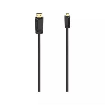 Hama 00074259 HDMI laidas 2 m HDMI A tipo (standartinis) HDMI D tipo (mikro) juodas