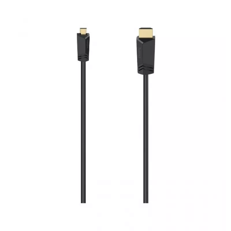 Hama 00074259 HDMI laidas 2 m HDMI A tipo (standartinis) HDMI D tipo (mikro) juodas
