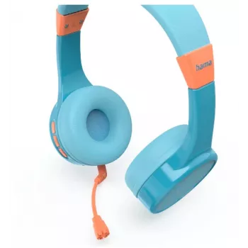 Belaidės ausinės Hama Teens Guard II vaikams, mėlyna/oranžinė