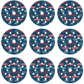 Šlifavimo diskas Bosch 2608902407 Ø125 mm — 1 vnt. abrazyvinis diskas rotaciniams / orbitaliniams šlifuokliams