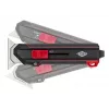Pjovimo peilis WEDO 78 822 juodas raudonas su segmentiniu peiliuku 50mm 175mm