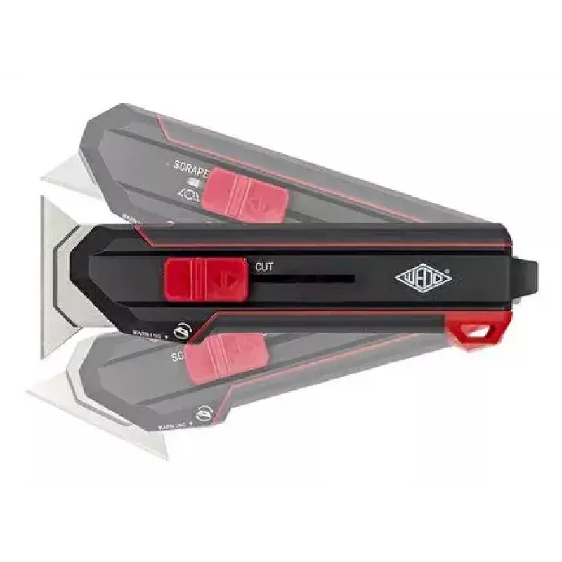 Pjovimo peilis WEDO 78 822 juodas raudonas su segmentiniu peiliuku 50mm 175mm
