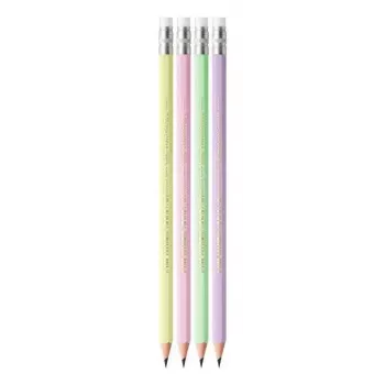 Pieštukų rinkinys TEKA BIC Evolution HB, šešiakampiai mediniai pieštukai, 12 vnt., įvairių spalvų