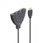 HDMI kabelis Hama 00205101, 0,55 m, HDMI 2.0, 1× kištukas į 3× lizdą, juodas