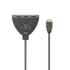 HDMI kabelis Hama 00205101, 0,55 m, HDMI 2.0, 1× kištukas į 3× lizdą, juodas