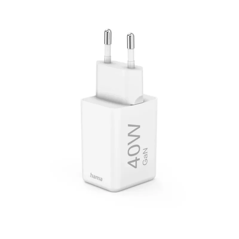 Hama 00201989 Greitasis 40W USB-C įkroviklis su GaN technologija, baltas