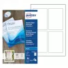 Avery Quick&Clean C2318-25i kortelės, 82,6 x 127 mm, 260 g/m², baltos, 100 kortelių (25 lapai x 4)