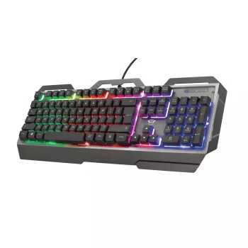 Žaidimų klaviatūra Trust GXT 856 Torac USB QWERTZ vokiška juoda RGB LED