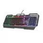 Žaidimų klaviatūra Trust GXT 856 Torac USB QWERTZ vokiška juoda RGB LED
