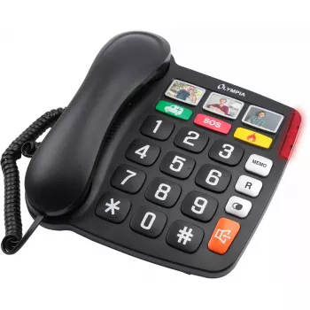 Analoginis telefono aparatas Olympia 4500 juodas baltas