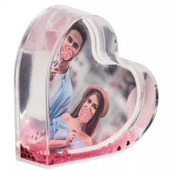 Hama Heart raudonas permatomas vienos nuotraukos rėmelis