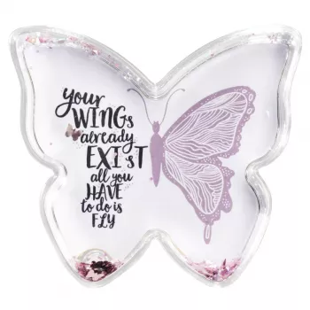 Hama Butterfly Single nuotraukų rėmelis rožinis, permatomas