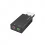 USB adapteris Hama 00200323 keitiklis 2x3,5 mm juodas