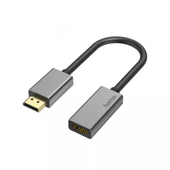 Hama 00200329 vaizdo kabelio adapteris DisplayPort į HDMI, juodas